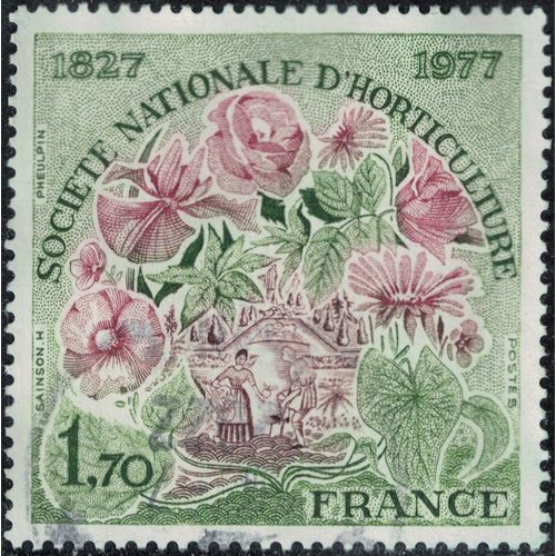 France 1977 Oblitéré Used Société Nationale D'horticulture Y&t Fr 1930 Su