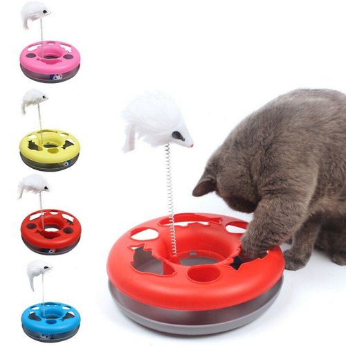 Disque Boule De Boule Pour Chat, Jouet Amusant Et Interactif, Souris, Plateau Tournant, Formation, Fournitures Pour Chats