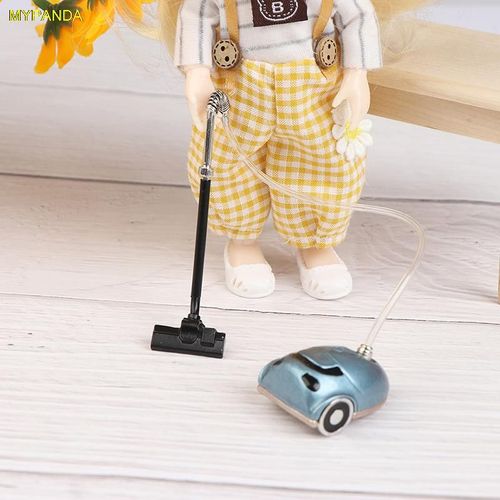 Mini Aspirateur Pour Maison De Poupée 1:12, Jouet De Simulation En Métal, Appareil Ménager, Jouet De Nettoyage