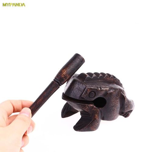 Jouet De Grenouille Porte-Bonheur En Bois, Animal Argent Grenouille Claqueurs, Jouet Musical De Noël Pour Enfants