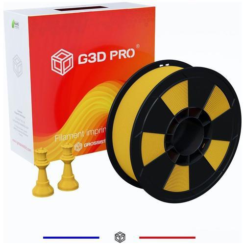 Filament 3D G3D PRO PLA MAT, 1,75mm, Jaune, Bobine, 1 kg