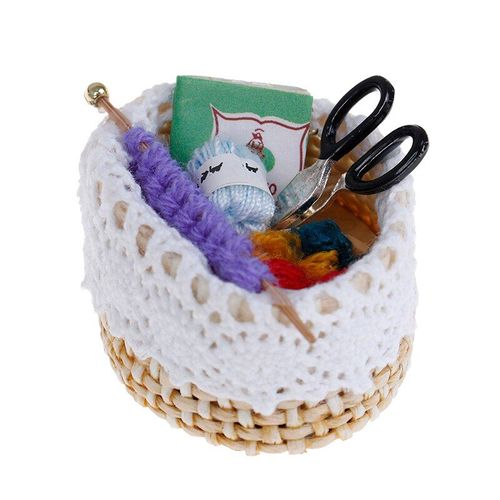 Maison De Poupée Miniature 1:12, Mini Outil De Tricot En Laine, Jouet De Collection, Cadeau