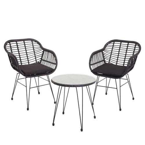 Salon De Jardin Ensemble De Deux Chaises Et Table De Jardin En Polyrotin Anthracite Coussins Anthracite 04_0003053