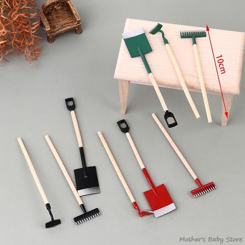 Maison De Poupée 1:12, Outils Agricoles, Mini Pelle Râteau Houe, Jouet Pour Enfants, Modèle De Meubles, 3 Pièces/Lot