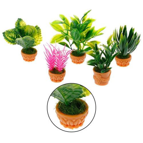 Mini Maison De Poupée À Faire Soi-Même, Micro Paysage, Plantes En Pot, Boîtes De Fleurs, Accessoires De Décoration, 1 Pièce, Offre Spéciale