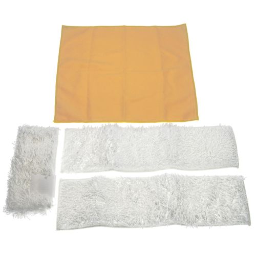 vhbw Set de rechange 3 pièces compatible avec Kärcher SC 1.020, SC 1.030 B, SC 1002 nettoyeur vapeur - Filtre anti-calcaire + lingettes en microfibre
