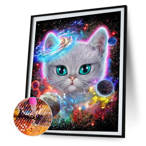 Kit De Mosaïque De Diamants Carrés Pour Filles, Kit De Chat, Art De Diamant, Artisanat Simple Pour Débutants, Cadeaux De Surprise En Cristal