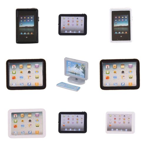 Mini Ordinateur Portable Échelle 1/12, Maison De Poupée, Simulation De Scène, Accessoires Pour Mini Maison De Poupée, Meubles, Jouets