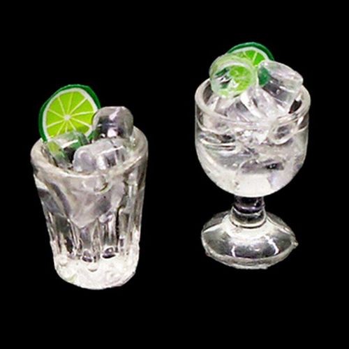 Mini Tasse De Boisson En Résine 1:12, Maison De Poupée, Eau Glacée Et Citron, Accessoires Miniatures, Tasse, Jouet, Cadeaux De Décoration