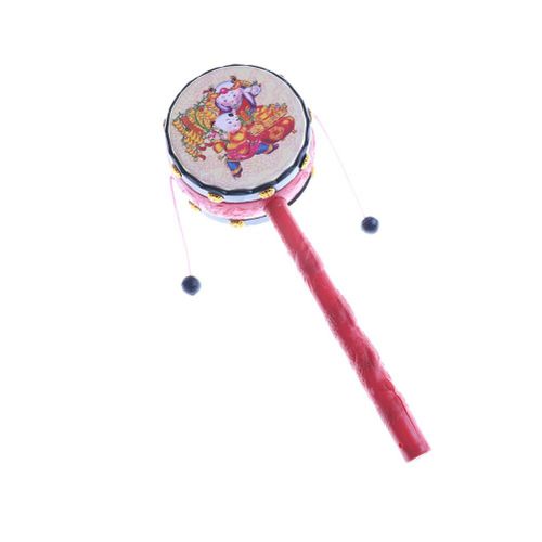 Jouets Traditionnels De Style Chinois, 1 Pièce, Hochet En Plastique, Tambour À Granulés, Dessin Animé, Instrument De Musique, Cadeau Pour Enfants, Haute Qualité