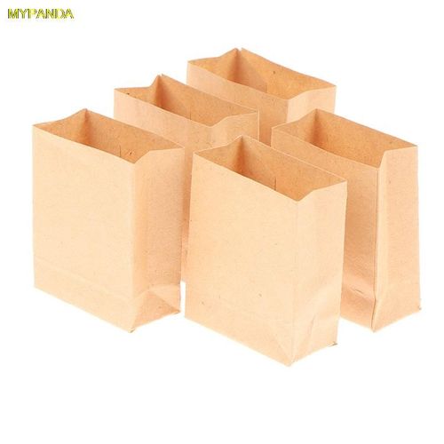 Mini Sacs En Papier Pour Maison De Poupée, Lot De 5 Pièces, 1:12, Sac De Cuisson En Papier Kraft, Modèle Pour Décoration De Maison De Poupée, Jouet De Simulation