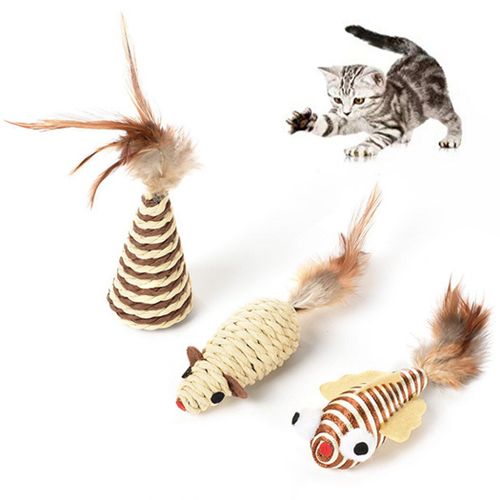 Ensemble De Jouets Pour Chat, 3 Pièces, Jouet Interactif, Souris, Amusant, Entraînement Des Animaux De Compagnie