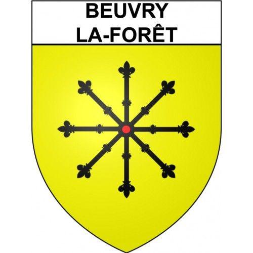 Beuvry-La-Forêt 59 Ville Stickers Blason Autocollant Adhésif - 4 Cm