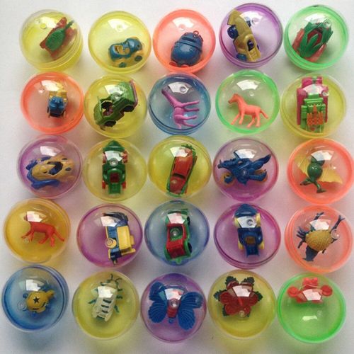 Capsules De Boule Surprise En Plastique Transparent, 10 Pièces/Paquet, Jouet Avec À L'intérieur De Différentes Figurines, Distributeur Automatique Dans Des Boules D'¿Ufs Shilly