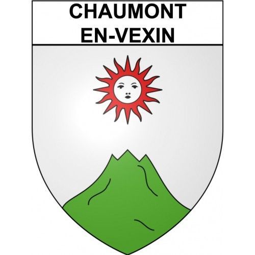 Chaumont-En-Vexin 60 Ville Stickers Blason Autocollant Adhésif - 17 Cm
