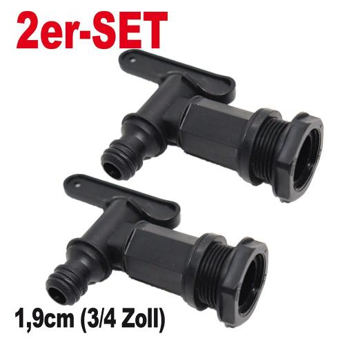 2pcs pour Récupérateur D'eau Robinet De Remplacement En Plastique Noir Baril de Pluie Réservoir D'eau 3/4in Jardin Baril D'eau Bec Réservoir D'eau Valve De Bec