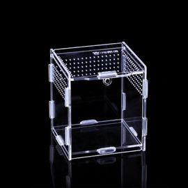 Boîte D'alimentation Pour Insectes, Conteneur Transparent En Acrylique Pour Terrarium D'araignées, Petits Serpents, Boîte De Transport De Reptiles Facile À Assembler