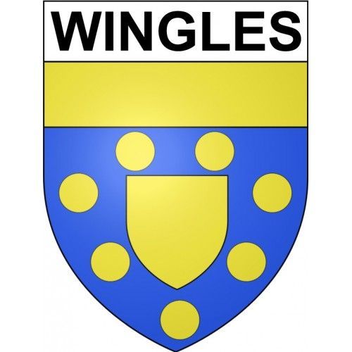 Wingles 62 Ville Stickers Blason Autocollant Adhésif - 8 Cm
