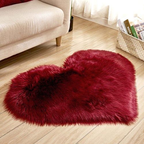 Tapis Antidérapant En Fausse Fourrure Pour Enfants, Pour Salon, Chambre À Coucher, Accessoire De Photographie Pour Nouveau-Né, Couverture En Forme De C¿Ur