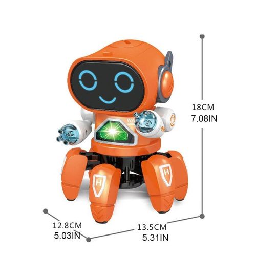 Robot Électronique Intelligent Pour La Marche Et Le Chant, Jouet Spatial, Blanc/Rose/Orange/Bleu