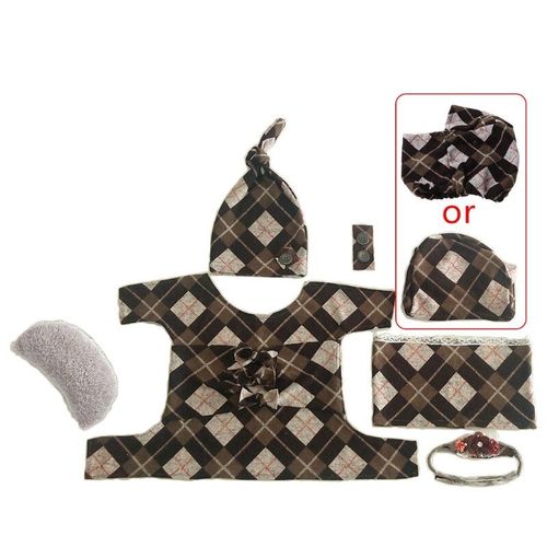 Accessoires Photo Pour Nouveau-Né, 7 Pièces/Ensemble, N¿Ud Floral, Enveloppe De Costume, Chapeau, Bandeau, Oreiller De Pose