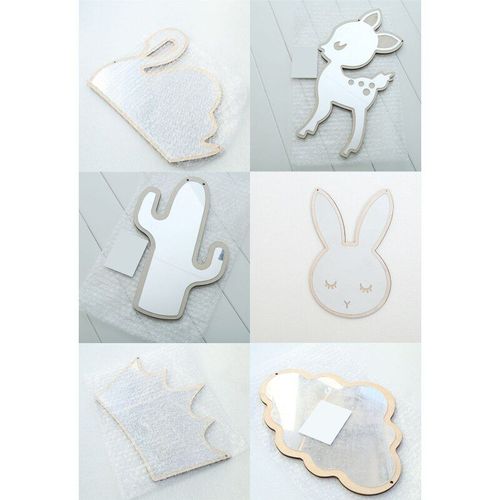 Miroir Mural En Acrylique Pour Enfants, Motif De Dessin Animé, Nuage, Cygne, Lapin