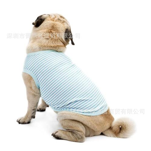 Vêtements D'été Classiques Pour Chiens | 2018, Offre Spéciale, Coton Avec Ventilation, Confortables, Gilets Pour Chiens Bleu