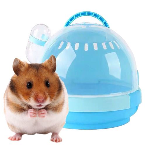 Cage À Hamster Avec Bouteille D'eau, Boîte De Sortie Pour Animaux De Compagnie, Porte-Petits Animaux En Plein Air, Cage De Transport Portable Avec Poignée Pour Animaux De Compagnie
