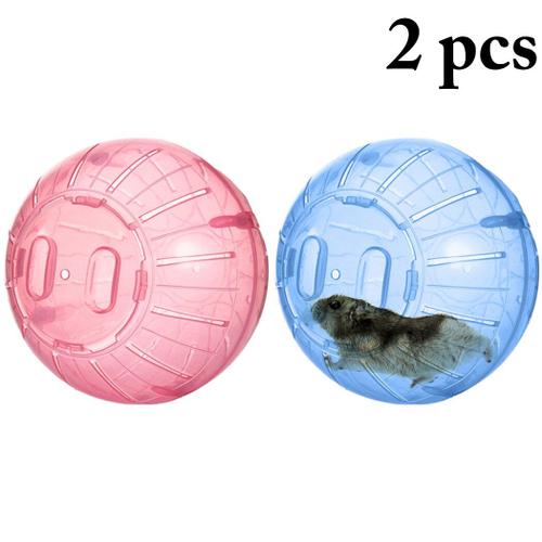 Boule Ronde En Plastique Pour Animal De Compagnie, 2 Pièces, Hamster, Souris, Jouet, Transparent, Spécial Pour Chien, Petits Animaux, Accessoires De Cage