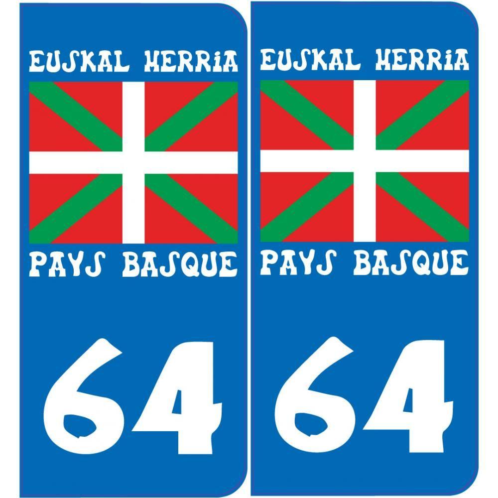 Plakers - Plaque immatriculation 64 Pays-Basque