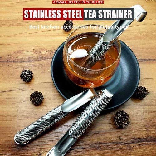 Infuseur À Thé Créatif, Conception Forme Tuyau En Métal, Acier Inoxydable,Passoire Pour Tasse, Filtre Fantaisie, Outils Accessoires À Herbe