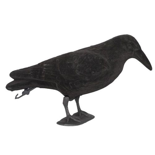 Statue de corbeau artificiel, Figurine de décoration de pelouse de jardin, décoration vocale de flocage, Sculpture d'oiseau, outil répulsif d'épouvantail