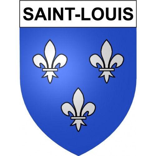 Saint-Louis 68 Ville Stickers Blason Autocollant Adhésif - 4 Cm