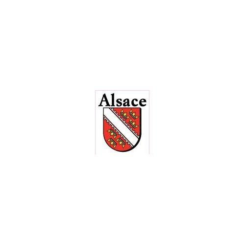 Alsace 67 68 Ville Sticker Blason Écusson Numéro 6 Autocollant Adhésif - 4 Cm