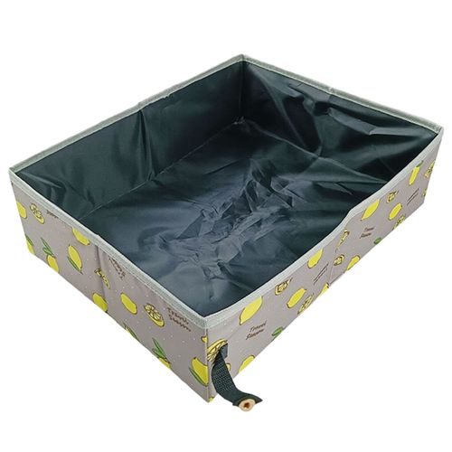 Litière Pliable Et Portable Pour Chat, Robuste, Idéale Pour Le Voyage, Convient Aux Chats De Taille Moyenne Et Aux Chatons