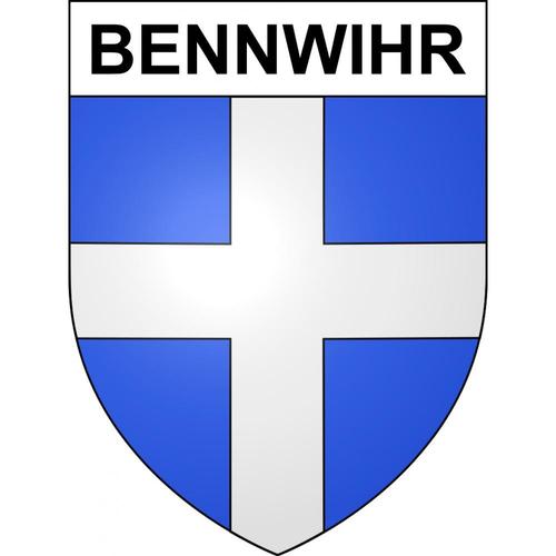 Bennwihr 68 Ville Sticker Blason Écusson Autocollant Adhésif - 12 Cm