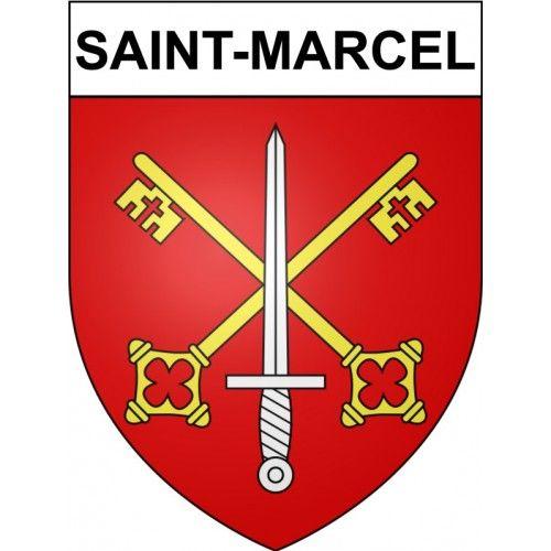 Saint-Marcel 71 Ville Stickers Blason Autocollant Adhésif - 17 Cm