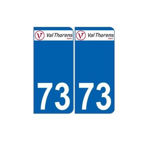 73 Val Thorens Logo Autocollant Plaque Immatriculation Auto Ville Sticker - Arrondis
