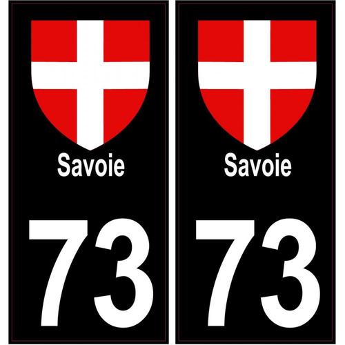 73 Savoie Blason Texte Noir Autocollant Sticker - Droits