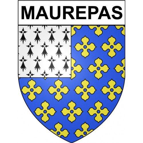 Maurepas 78 Ville Stickers Blason Autocollant Adhésif - 4 Cm