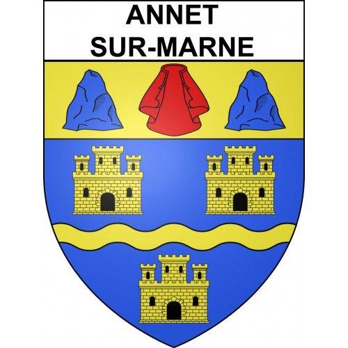 Annet-Sur-Marne 77 Ville Sticker Blason Écusson Autocollant Adhésif - 4 Cm