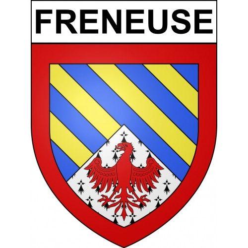 Freneuse 78 Ville Sticker Blason Écusson Autocollant Adhésif - 8 Cm