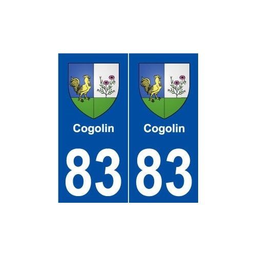 83 Cogolin Blason Autocollant Plaque Stickers Ville - Droits
