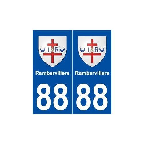 88 Rambervillers Blason Autocollant Plaque Stickers Ville - Droits