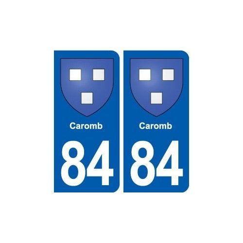 84 Caromb Blason Autocollant Plaque Stickers Ville - Arrondis