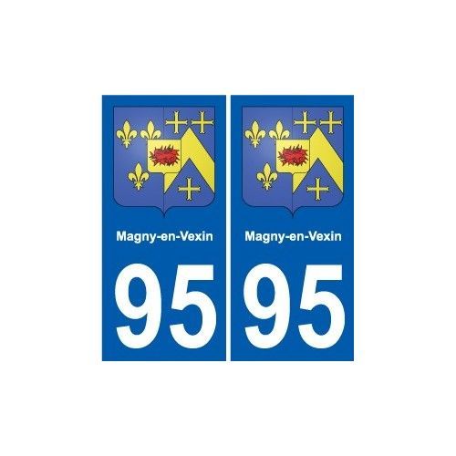 95 Magny-En-Vexin Blason Autocollant Plaque Stickers Ville - Droits