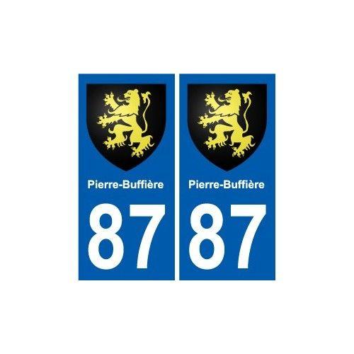87 Pierre-Buffière Blason Autocollant Plaque Stickers Ville - Droits