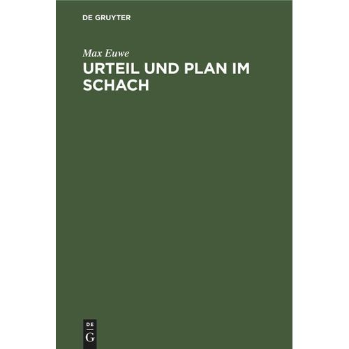 Urteil Und Plan Im Schach