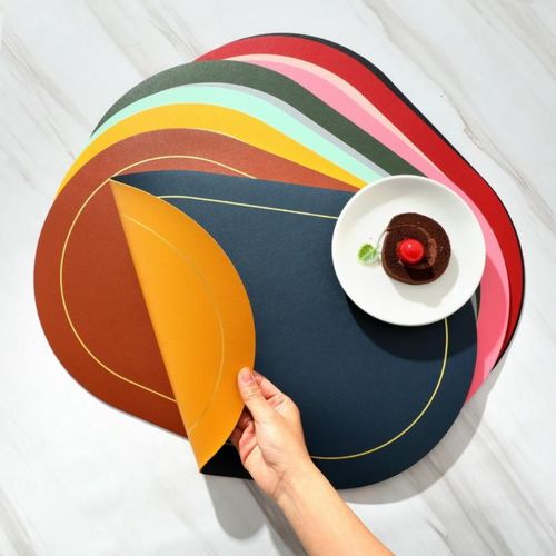 Napperon En Cuir Pu Thermo-Isolant, 1 Pièce, Dessous De Plat De Table Antidérapant Pour La Cuisine