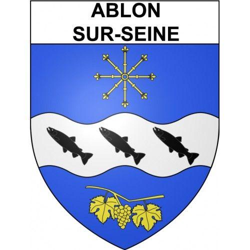 Ablon-Sur-Seine 94 Ville Stickers Blason Autocollant Adhésif - 8 Cm